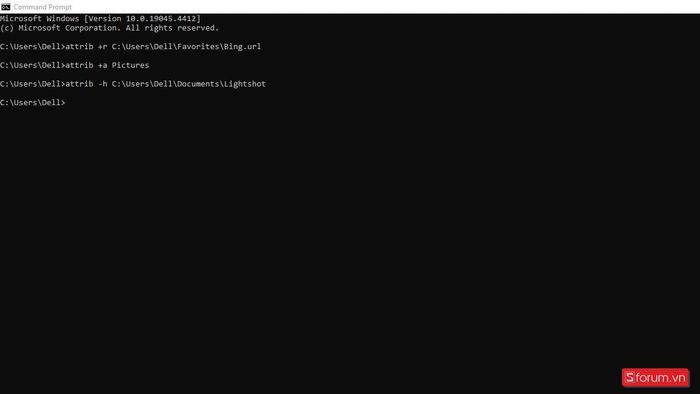 Lệnh thường dùng số 9 trong Command Prompt