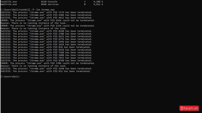 Lệnh thông dụng 6 trên Command Prompt