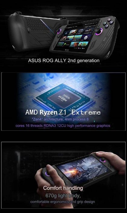 Thiết kế của ASUS ROG Ally X không có nhiều thay đổi so với thế hệ trước