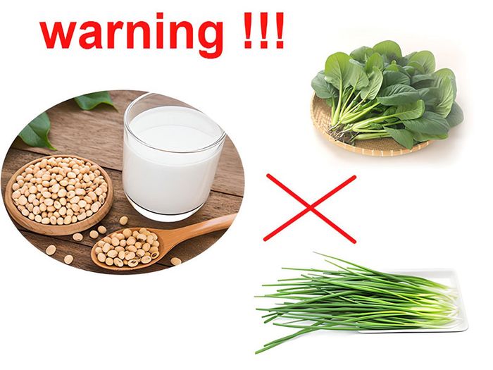 Hành lá và đậu nành là hai loại thực phẩm không nên được kết hợp cùng nhau.