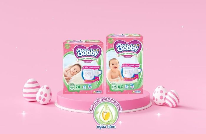 Tã Bobby mới kết hợp tinh chất gạo non, giúp ngăn chặn tình trạng hăm da hiệu quả