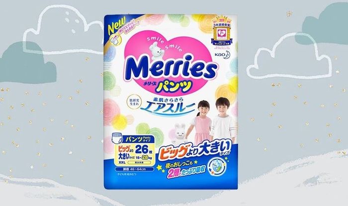 Bộ tã quần Merries size XXL 26 miếng (cho bé từ 15 - 28 kg)