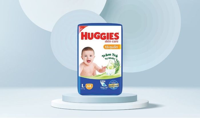 Tã quần Huggies Skincare size L 68 miếng (9 - 14 kg)