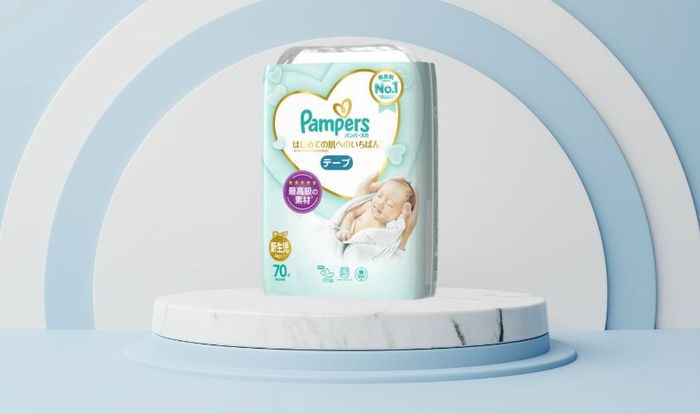 Tã dán Pampers cao cấp size NB 70 miếng (dưới 5 kg)