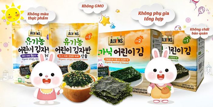 - Rong biển rắc cơm Alvins vị hải sản gói 21g (từ 15 tháng)