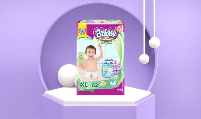 Tã quần Bobby size XL 62 miếng (12 - 17 kg)