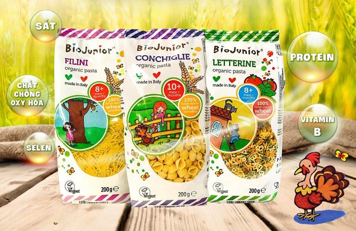 - Mì ăn dặm lúa mì semolina BioJunior 200g (từ 8 tháng)