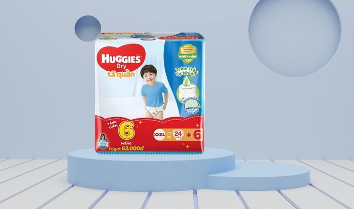 Bộ tã quần Huggies Dry size XXXL 30 miếng (Dành cho bé trên 17 kg)