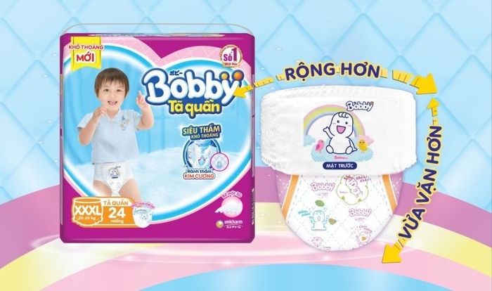 Bộ tã quần Bobby size XXXL 24 miếng (Dành cho bé từ 20 - 35 kg)