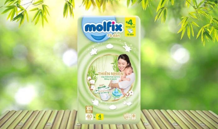 Tã dán Molfix thiên nhiên size NB1 100 miếng (Dưới 1 tháng)
