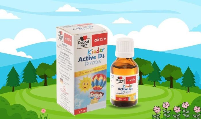 Siro Doppelherz Aktiv Kinder Active D3 Drops hỗ trợ hấp thu canxi 30 ml (phù hợp từ 1 tuổi trở lên)