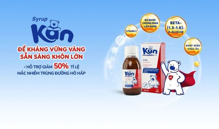 Siro Pleuran Kan Imunoglukan P4H giúp tăng đề kháng cho trẻ từ 0 tháng tuổi.