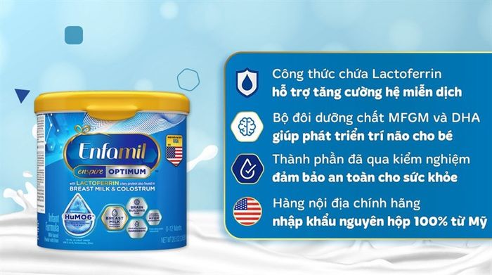 Enfamil Enspire là dòng sữa hỗ trợ phát triển trí não và thị lực cho bé