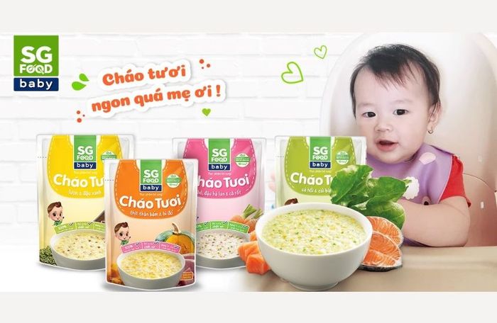 Thương hiệu SG Food nổi tiếng với các loại cháo tươi