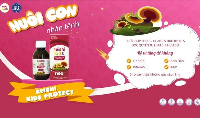 Thành phần của siro Neo Kids Protect đều có giá trị dinh dưỡng cao
