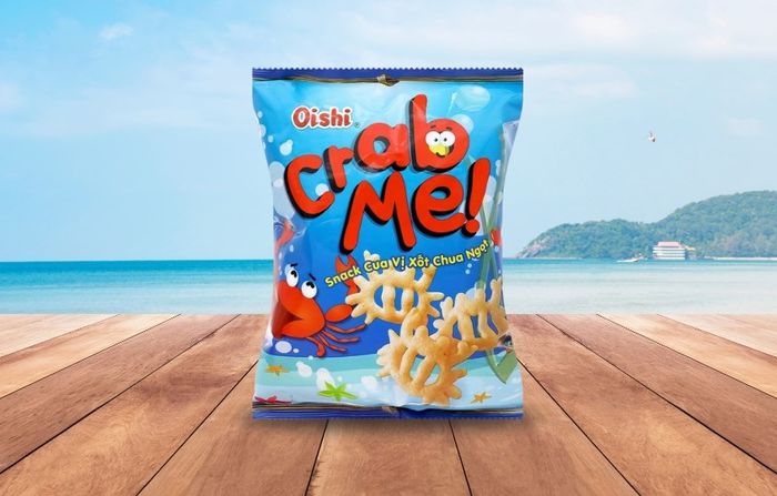Bánh snack vị cua sốt chua ngọt Oishi Crab Me 35g (phù hợp cho trẻ từ 3 tuổi trở lên)