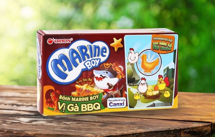 Bánh snack vị gà BBQ Orion Marine Boy 35g (phù hợp cho trẻ từ 4 tuổi trở lên)