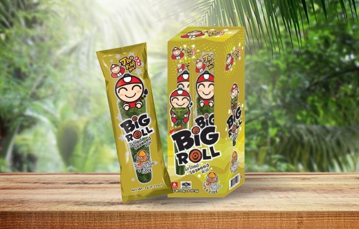 Bánh snack rong biển vị mực Tao Kae Noi Big Roll 3g (phù hợp cho trẻ từ 1 tuổi trở lên)