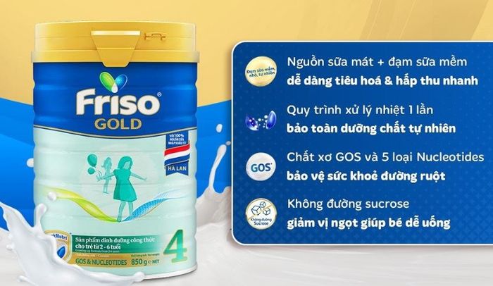 Sữa bột Friso Gold số 4 850g (2 - 6 tuổi)