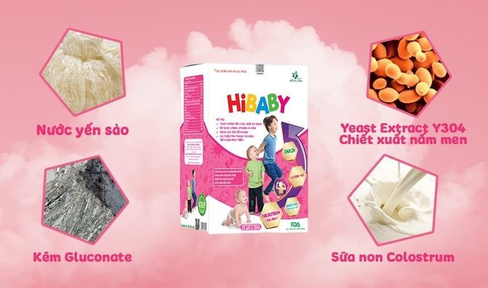 Siro Hồng Tâm Pharmacy HiBaby giúp bé ăn ngon, dạng 20 gói (dành cho trẻ từ 1 tuổi)