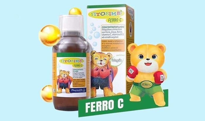 Siro Fitobimbi Ferro C bổ sung sắt, kẽm và vitamin C 200 ml (từ 6 tháng - 12 tuổi)