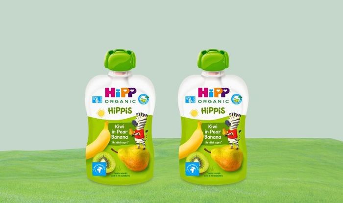 Dinh dưỡng trái cây nghiền HiPPiS kiwi, lê và chuối túi 100g
