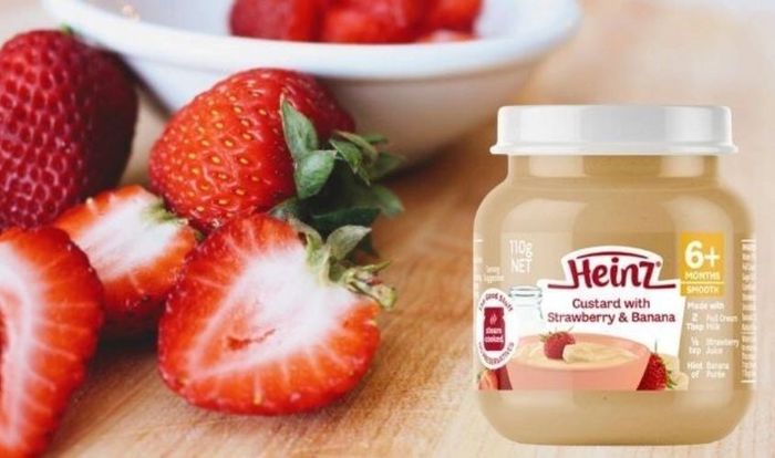 Dinh dưỡng trái cây nghiền Heinz vị chuối, dâu 110g