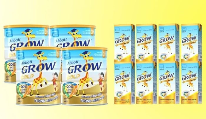 Lốc 4 hộp sữa pha sẵn Abbott Grow Gold hương vani 180 ml (từ 1 tuổi)