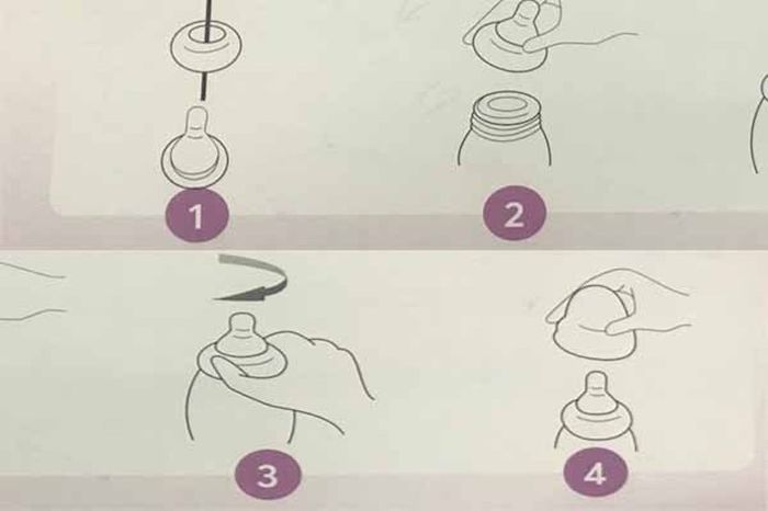 Hướng dẫn cách lắp núm ti Pigeon vào bình sữa cổ hẹp