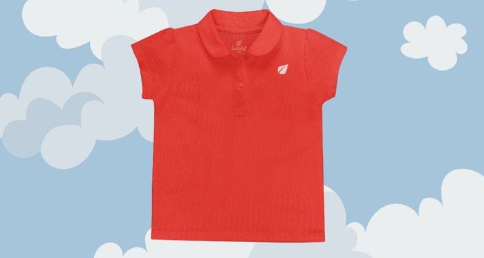 Áo polo dành cho bé gái - Mẫu Lullaby NH368M màu đỏ