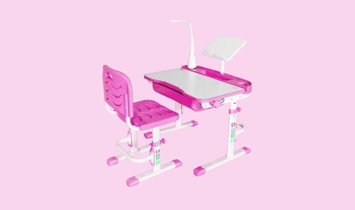 Bộ bàn ghế học sinh chống gù Kachi MK296 - Màu hồng (3 - 10 tuổi)