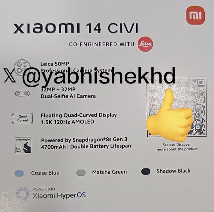 Thông tin chi tiết về Xiaomi 14 Civi