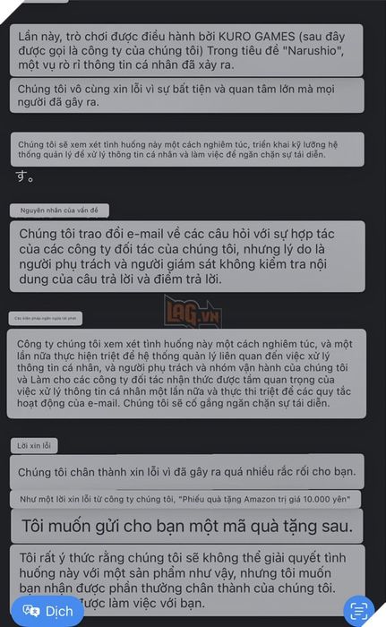 Wuthering Waves bồi thường hàng trăm triệu đồng cho game thủ Nhật Bản