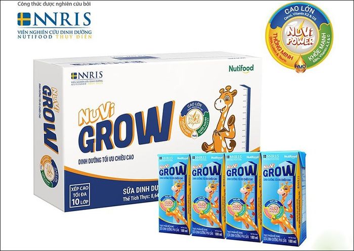 Thùng 48 hộp sữa pha sẵn Nutifood NuVi Grow 180ml