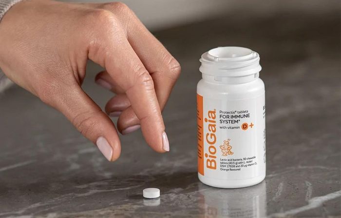 BioGaia Protectis With Vitamin D dạng viên nén tiện lợi.
