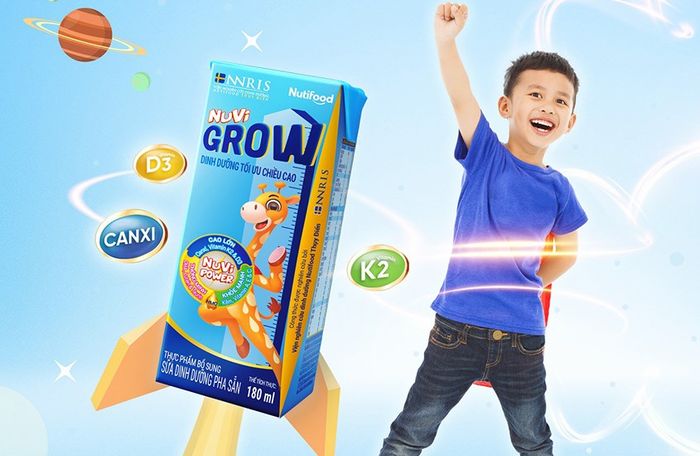 Hộp sữa pha sẵn Nutifood NuVi Grow 180ml