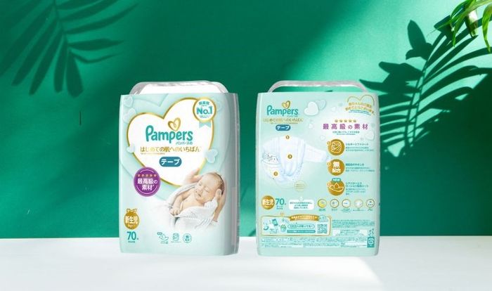 Tã dán Pampers cao cấp size NB 70 miếng (dưới 5 kg)