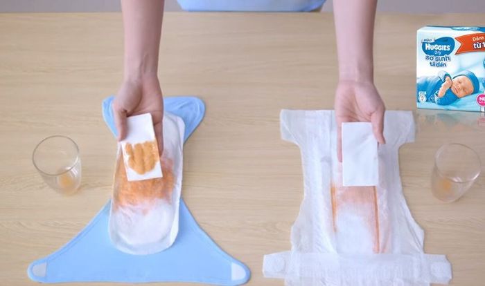 Tã dán có khả năng thấm hút tốt hơn so với tã thông thường