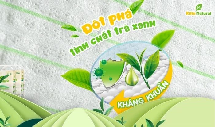Kitin Natural chứa tinh chất tự nhiên từ trà xanh, có khả năng kháng khuẩn tốt