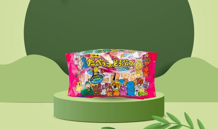 Bánh quy ăn dặm vị bơ Ginbis gói 150g (từ 6 tháng)