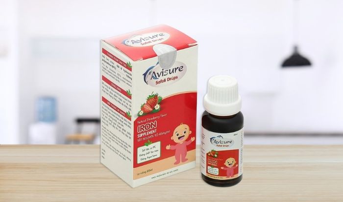 Siro Avisure Safoli bổ sung sắt và hỗ trợ quá trình tạo máu. Thích hợp cho trẻ từ 0 tháng tuổi trở lên.