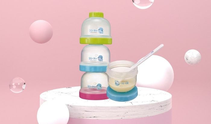 Hộp đựng sữa 3 ngăn từ nhựa PP KuKu KU5465A