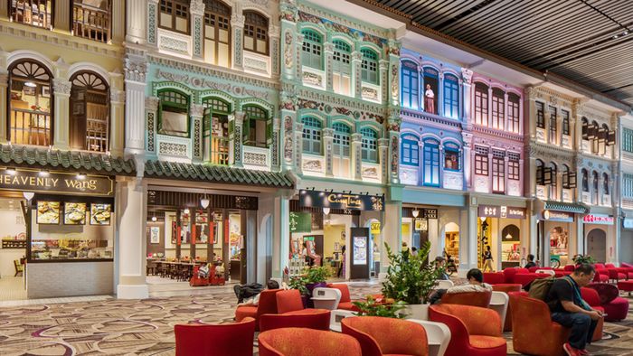 Khu shophouse tại Nhà ga T4 sân bay Changi với kiến trúc độc đáo