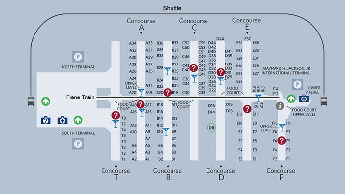Phương tiện di chuyển giữa các nhà ga sân bay Atlanta Hartsfield