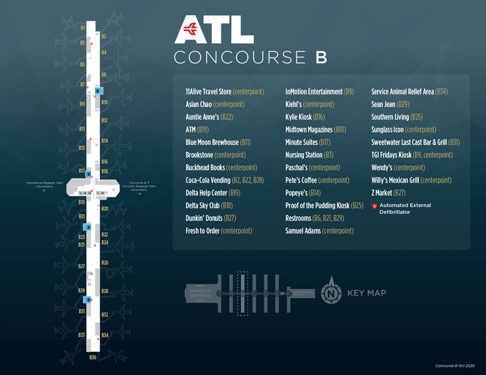 Phòng chờ B tại sân bay quốc tế Atlanta Hartsfield