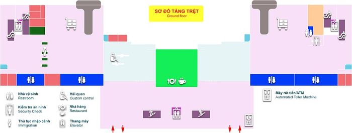 Sơ đồ Ga đến của sân bay quốc tế Cần Thơ