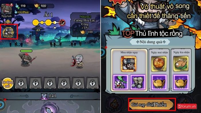 Cách nhập Mã Cổ Vũ Hiệp Sĩ Kungfu bước 5