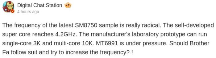 Snapdragon 8 Gen 4 đạt xung nhịp 4.2GHz