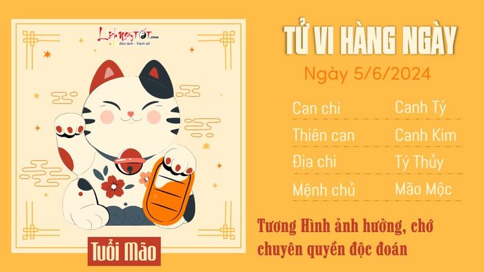Tử vi hàng ngày 5/6/2024 - Mão