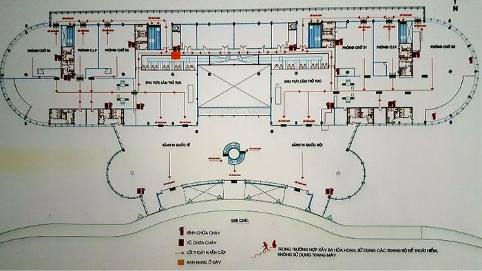 Bản đồ của nhà ga hành khách tại sân bay Liên Khương